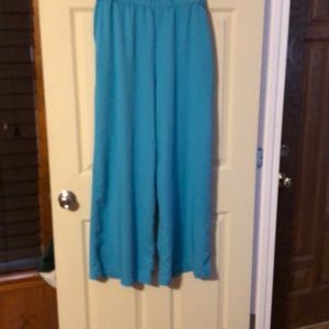 Blue new with tags and pockets flowy comfy trousers wide leg pants